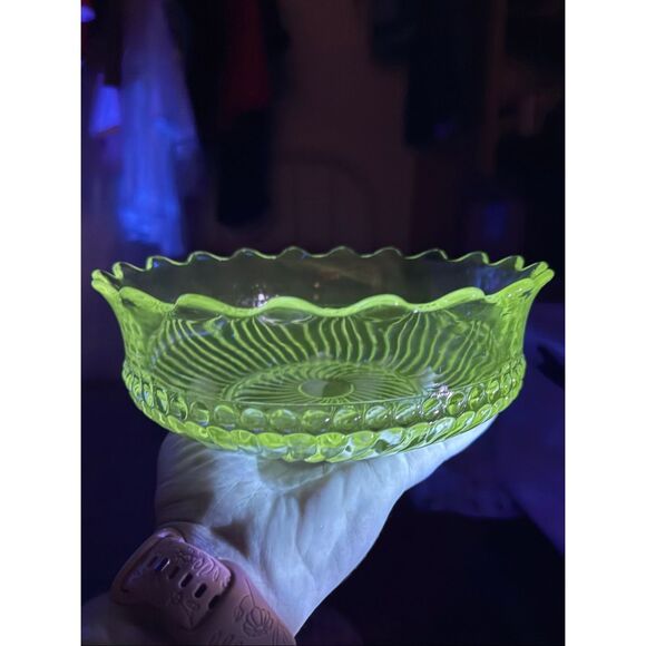 EAPG Antique Tiffin Glass Company Bowl 1888 Mn Glow - Picture 1 of 14
